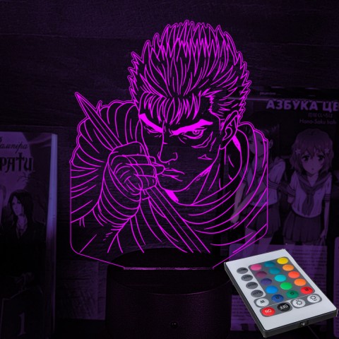 Акриловий 3D світильник-нічник Гатс "Берсерк"
