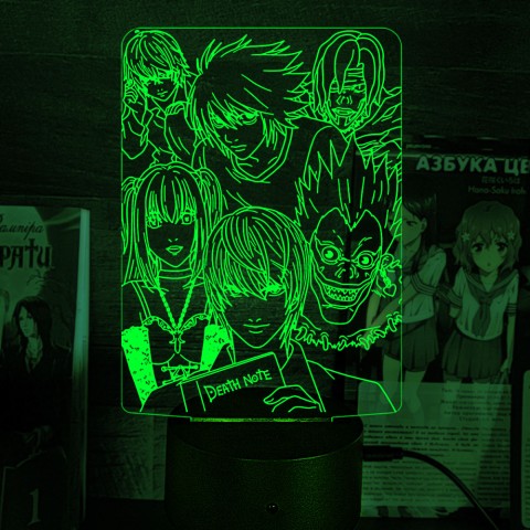 Акриловий 3D світильник-нічник Зошит смерті