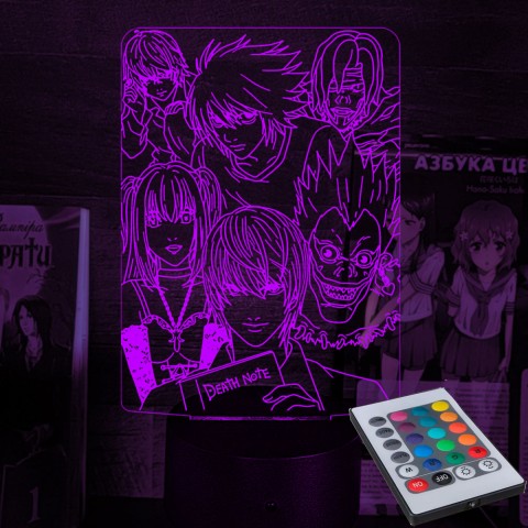 Акриловий 3D світильник-нічник Зошит смерті