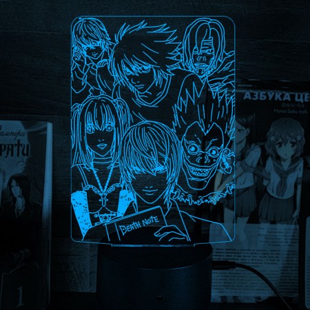 Акриловий 3D світильник-нічник Зошит смерті