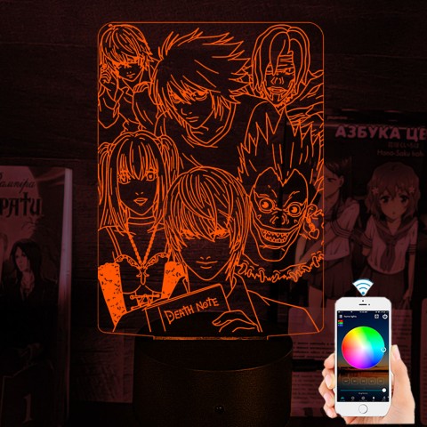 Акриловий 3D світильник-нічник Зошит смерті