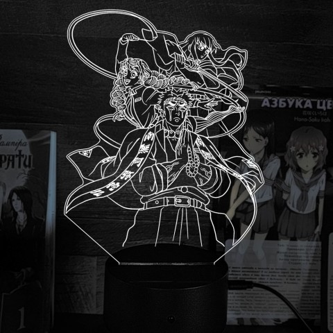 Акриловий 3D світильник-нічник Клинок що розсікає демонів