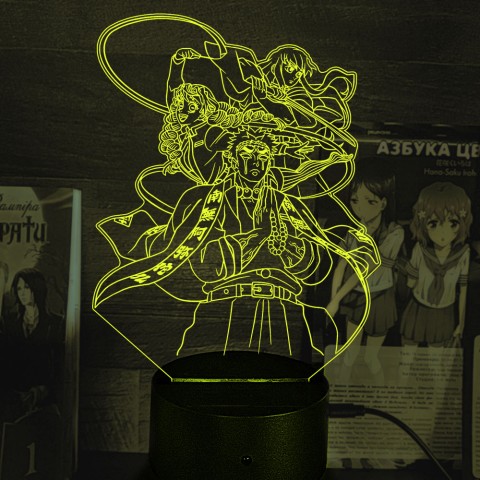 Акриловий 3D світильник-нічник Клинок що розсікає демонів