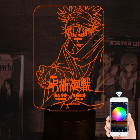 Акриловий 3D світильник-нічник Магічна битва