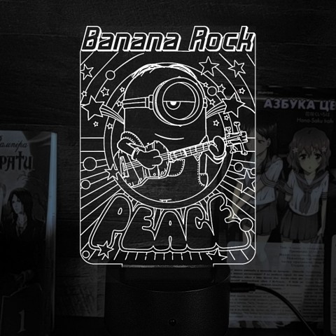 Акриловий 3D світильник-ночник Посіпаки Боб "Нікчемний я"