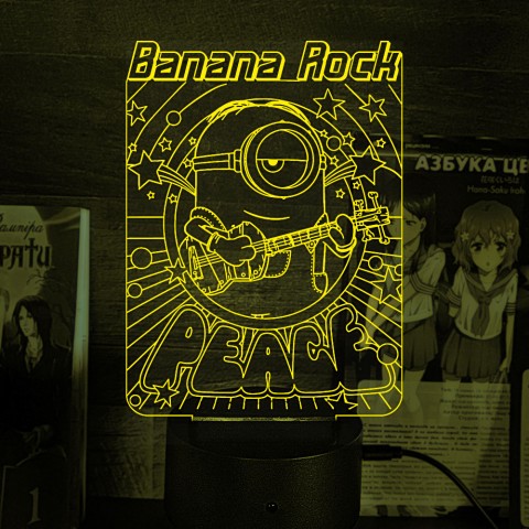 Акриловий 3D світильник-ночник Посіпаки Боб "Нікчемний я"