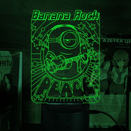 Акриловий 3D світильник-ночник Посіпаки Боб "Нікчемний я"