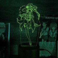 Акриловий 3D світильник-ночник Мона Мегістус Genshin Impact 