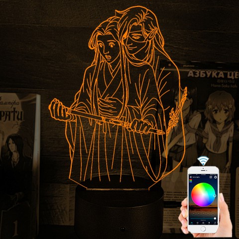 Акриловый 3D светильник-ночник «Благословение небожителей»
