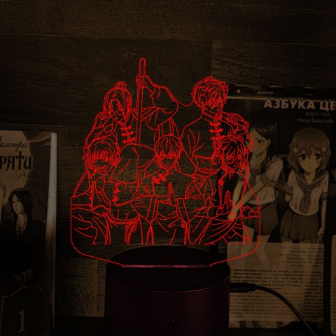 Акриловий 3D світильник-ночник Синя в'язниця: Блю Лок / Blue Lock