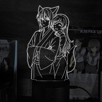 Акриловий 3D світильник-нічник Томое Мікаге «Приємно познайомитись, Бог»