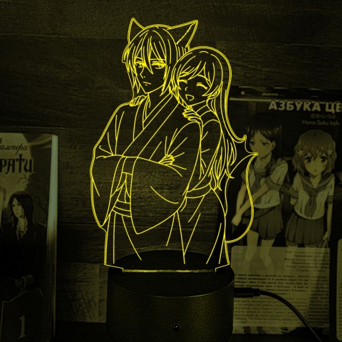 Акриловий 3D світильник-нічник Томое Мікаге «Приємно познайомитись, Бог»