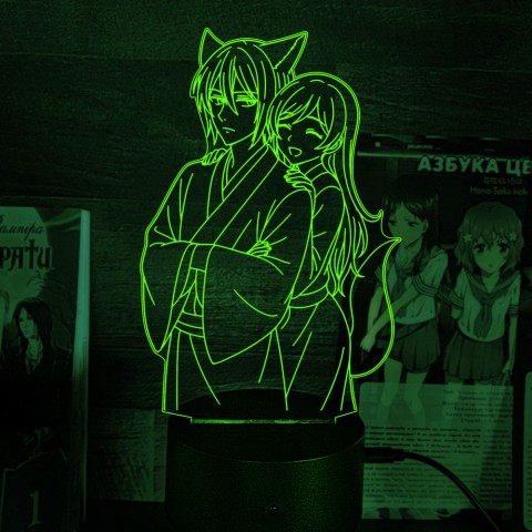 Акриловий 3D світильник-нічник Томое Мікаге «Приємно познайомитись, Бог»