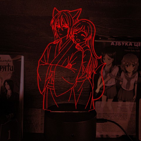 Акриловий 3D світильник-нічник Томое Мікаге «Приємно познайомитись, Бог»