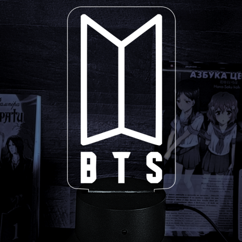 Акриловий 3D світильник-ночник група BTS