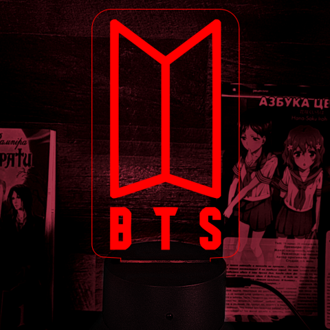 Акриловий 3D світильник-ночник група BTS