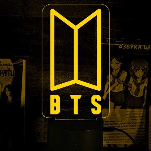 Акриловий 3D світильник-ночник група BTS
