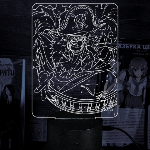 Акриловий 3D світильник-нічник One Piece: Крос Гільдія