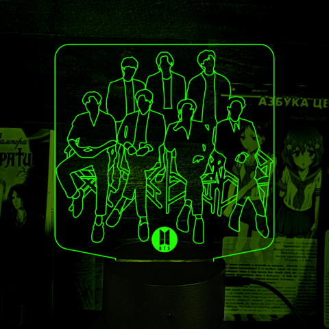 Акриловий 3D світильник-нічник група BTS