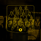 Акриловий 3D світильник-нічник група BTS