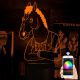 Акриловий 3D світильник-нічник Кінь БоДжек BoJack Horseman