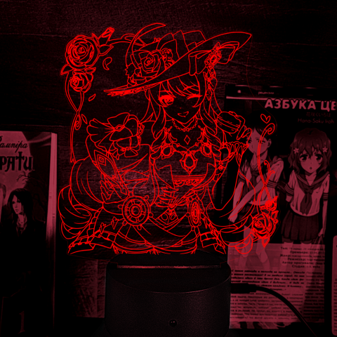 Акриловый 3D светильник-ночник Навия Каспар Genshin Impact