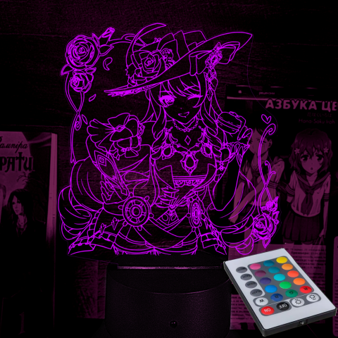 Акриловый 3D светильник-ночник Навия Каспар Genshin Impact