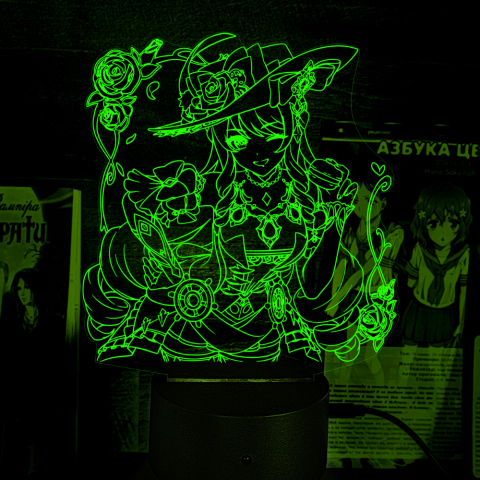 Акриловый 3D светильник-ночник Навия Каспар Genshin Impact