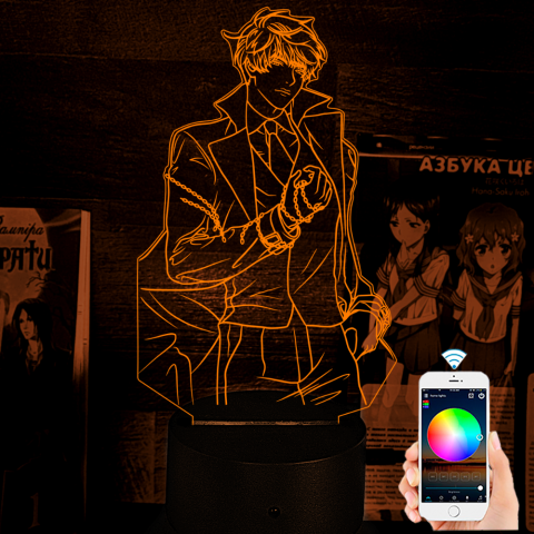 Акриловий 3D світильник-нічник Кім Докджа Точка зору всезнаючого читача