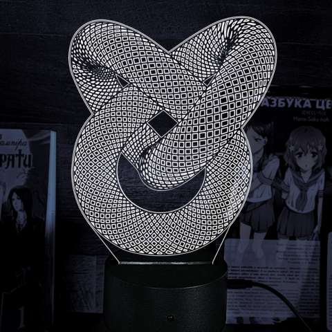 Акриловий 3D світильник-ночник Геометрична фігура