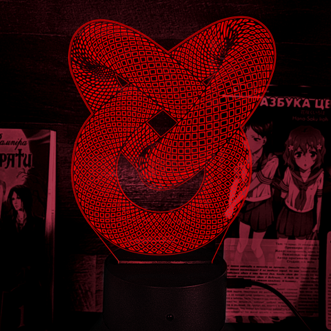 Акриловий 3D світильник-ночник Геометрична фігура
