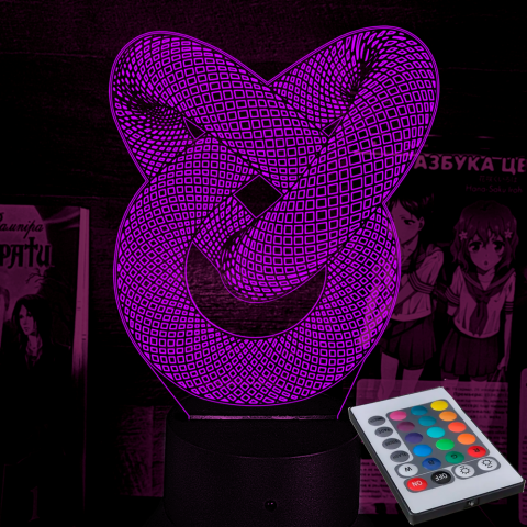 Акриловий 3D світильник-ночник Геометрична фігура