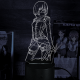 Акриловий 3D світильник-нічник Мікаса Акерман Атака Титанів