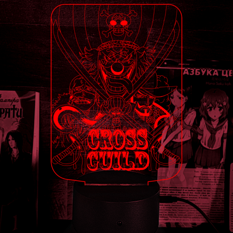 Акриловий 3D світильник-нічник One Piece: Крос Гільдія