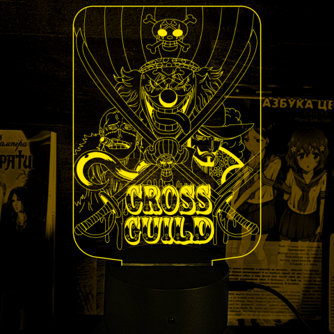Акриловий 3D світильник-нічник One Piece: Крос Гільдія