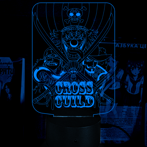 Акриловий 3D світильник-нічник One Piece: Крос Гільдія