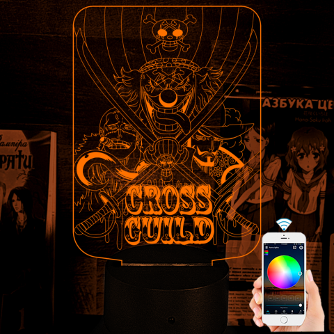 Акриловий 3D світильник-нічник One Piece: Крос Гільдія