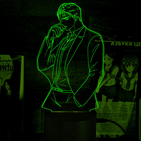 Акриловий 3D світильник-нічник Чонву Джин "Під зеленим світлом"