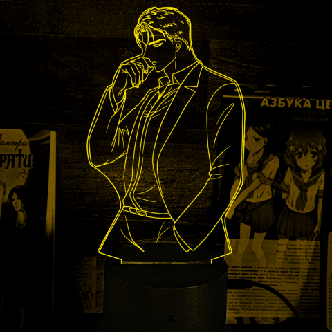 Акриловий 3D світильник-нічник Чонву Джин "Під зеленим світлом"