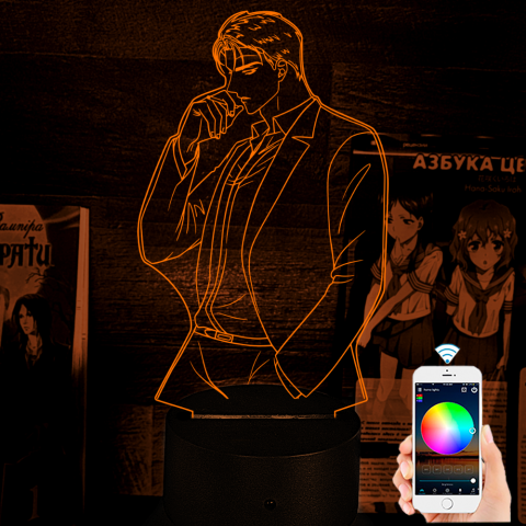 Акриловий 3D світильник-нічник Чонву Джин "Під зеленим світлом"