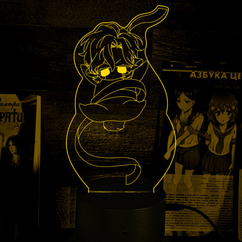 Акриловий 3D світильник-нічник Манга "Смирна та Капрі"