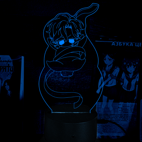 Акриловий 3D світильник-нічник Манга "Смирна та Капрі"