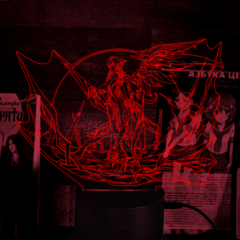 Акриловий 3D світильник-ночник Арлекіно Genshin Impact