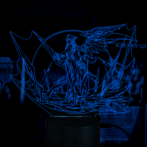 Акриловий 3D світильник-ночник Арлекіно Genshin Impact