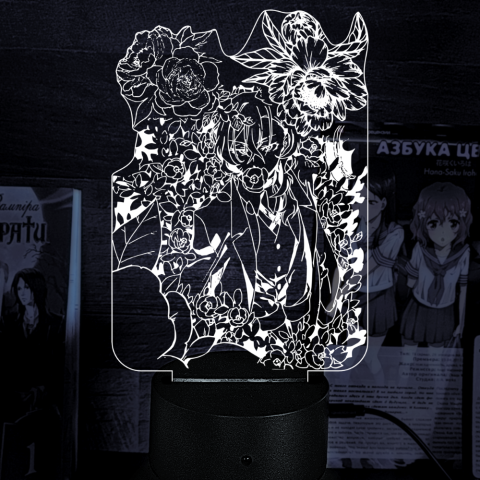 Акриловий 3D світильник-нічник Чуя Накахара Великий з Бродячих Псів