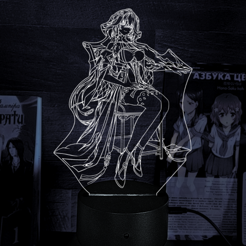 Акриловий 3D світильник-ночник Чанглі "Грозови хвилі"