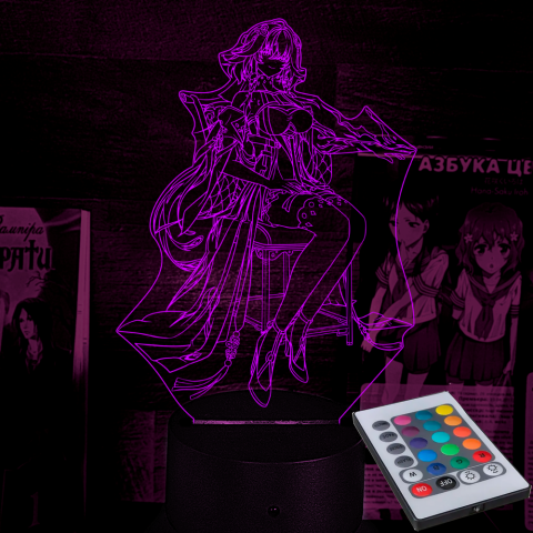 Акриловий 3D світильник-ночник Чанглі "Грозови хвилі"