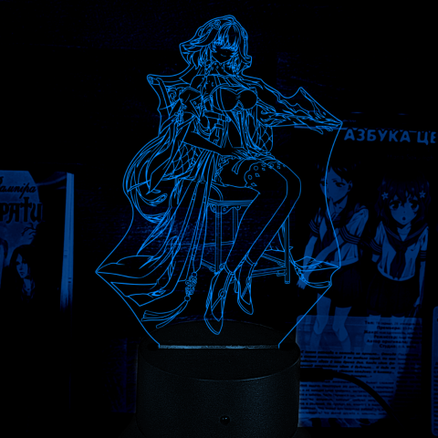 Акриловий 3D світильник-ночник Чанглі "Грозови хвилі"