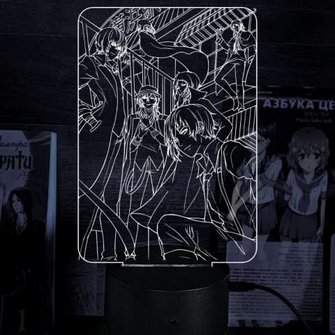 Акриловий 3D світильник-нічник Великий з Бродячих Псів
