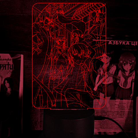 Акриловий 3D світильник-нічник Великий з Бродячих Псів